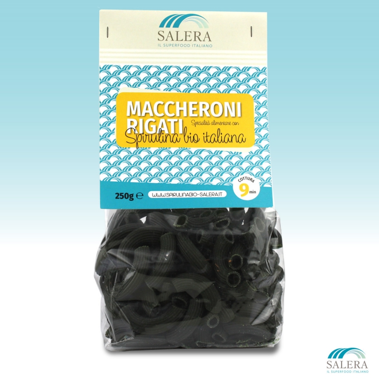 Maccheroni rigati con Alga Spirulina Bio